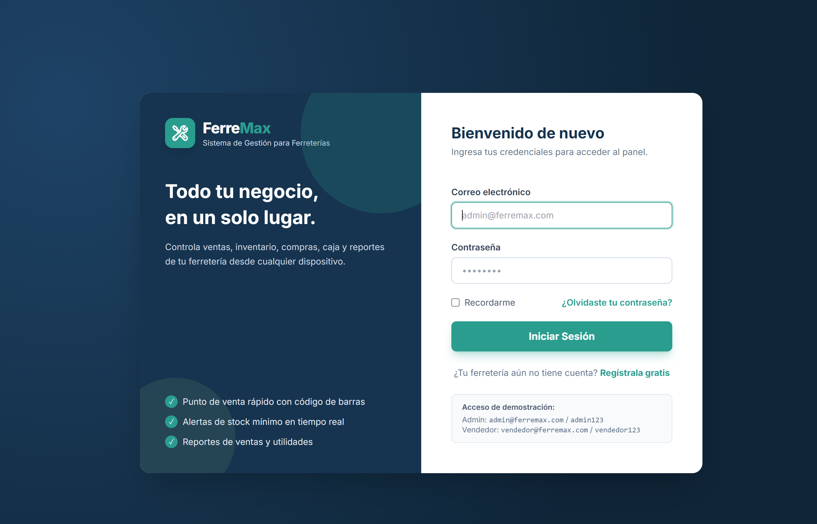Sistema de ferreterías, materiales de construcción e inventario - p10.tecnovasistemas.com